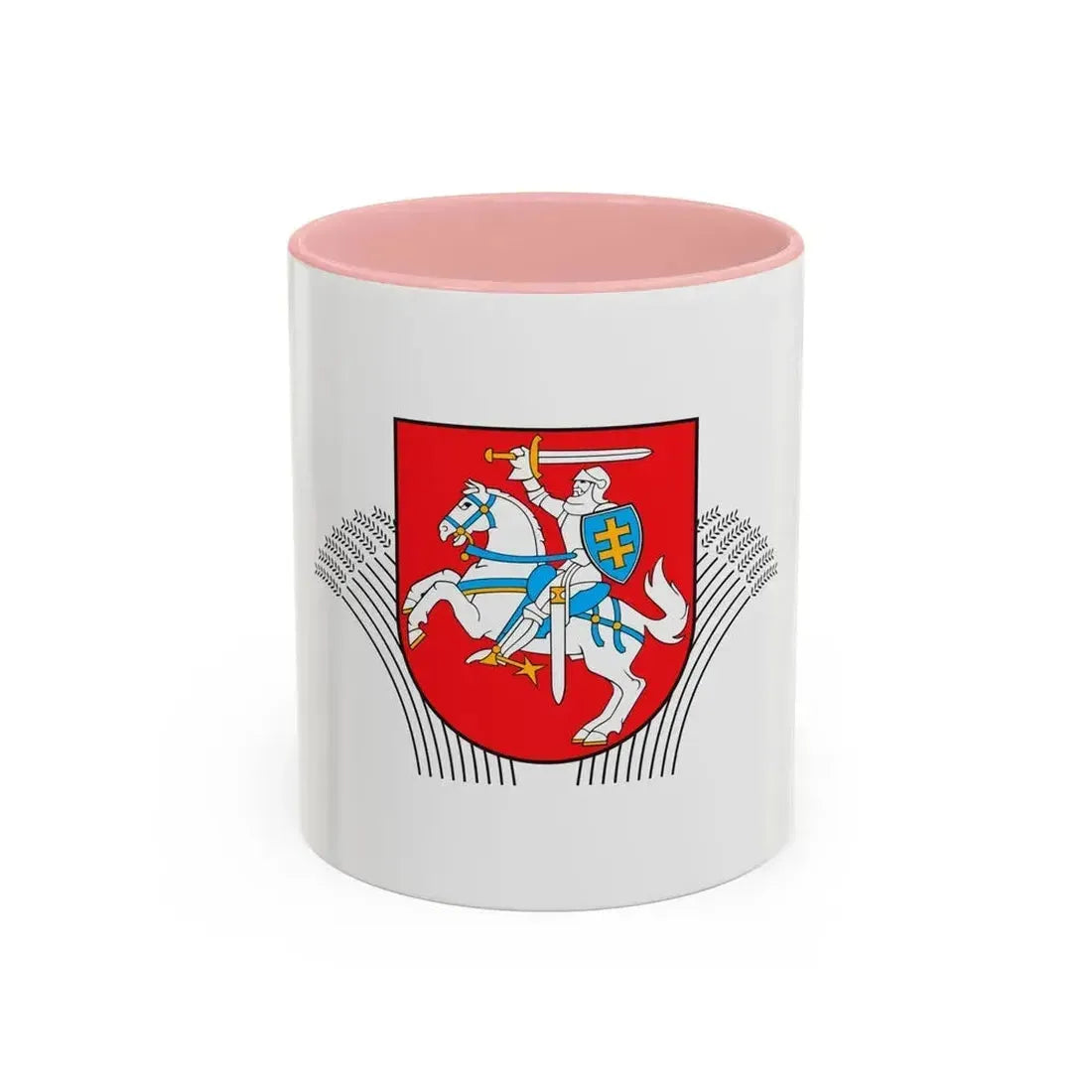 Coat of Arms of Ministry of Agriculture Lithuania - Accent Coffee Mug 11oz Pink - Go Mug Yourself