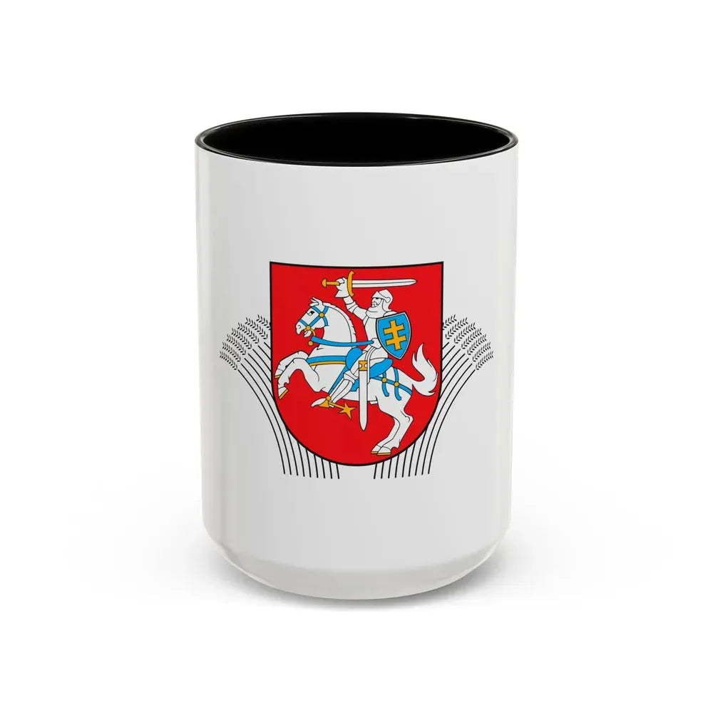 Coat of Arms of Ministry of Agriculture Lithuania - Accent Coffee Mug 15oz Black - Go Mug Yourself