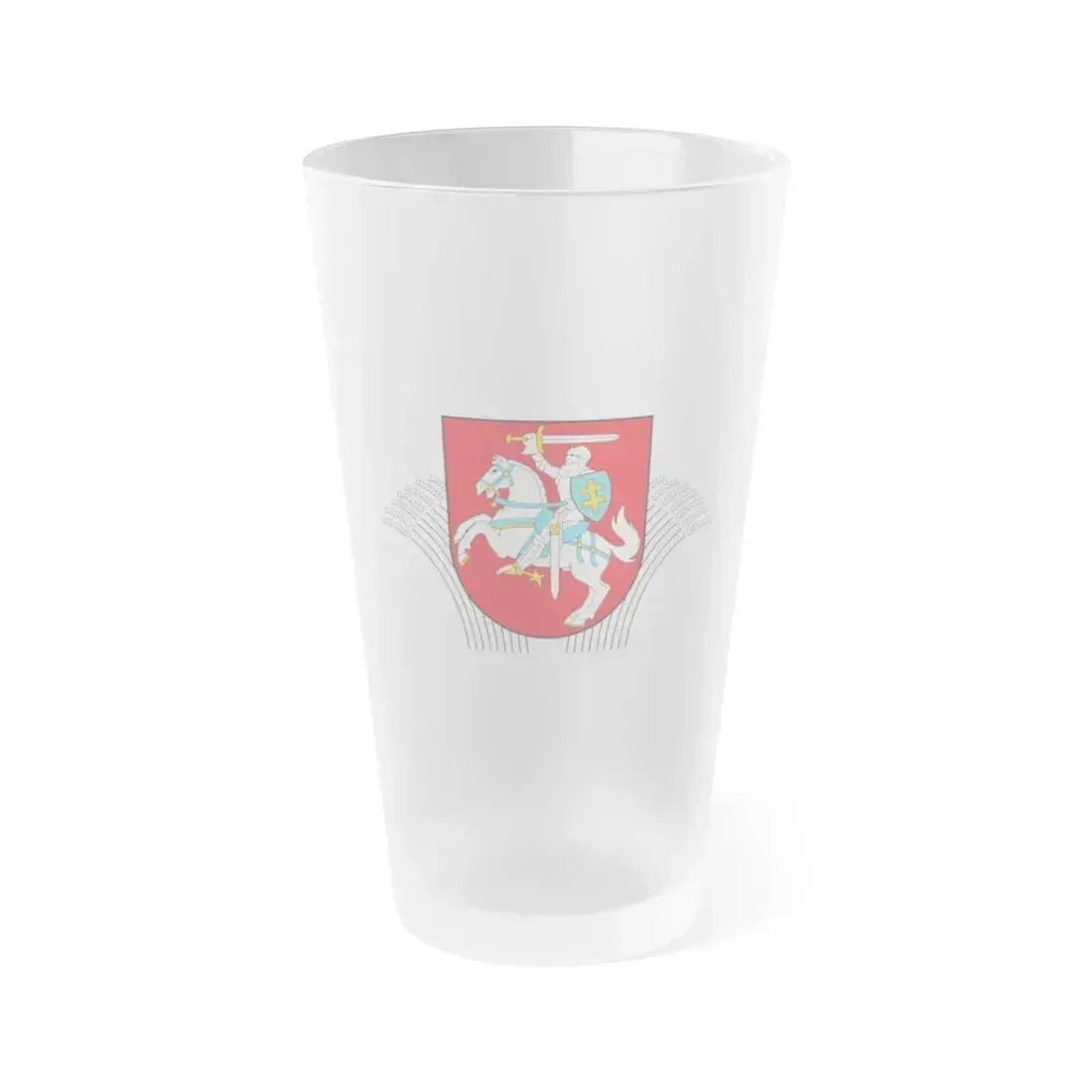 Coat of Arms of Ministry of Agriculture Lithuania - Frosted Pint Glass 16oz 16oz Frosted - Go Mug Yourself