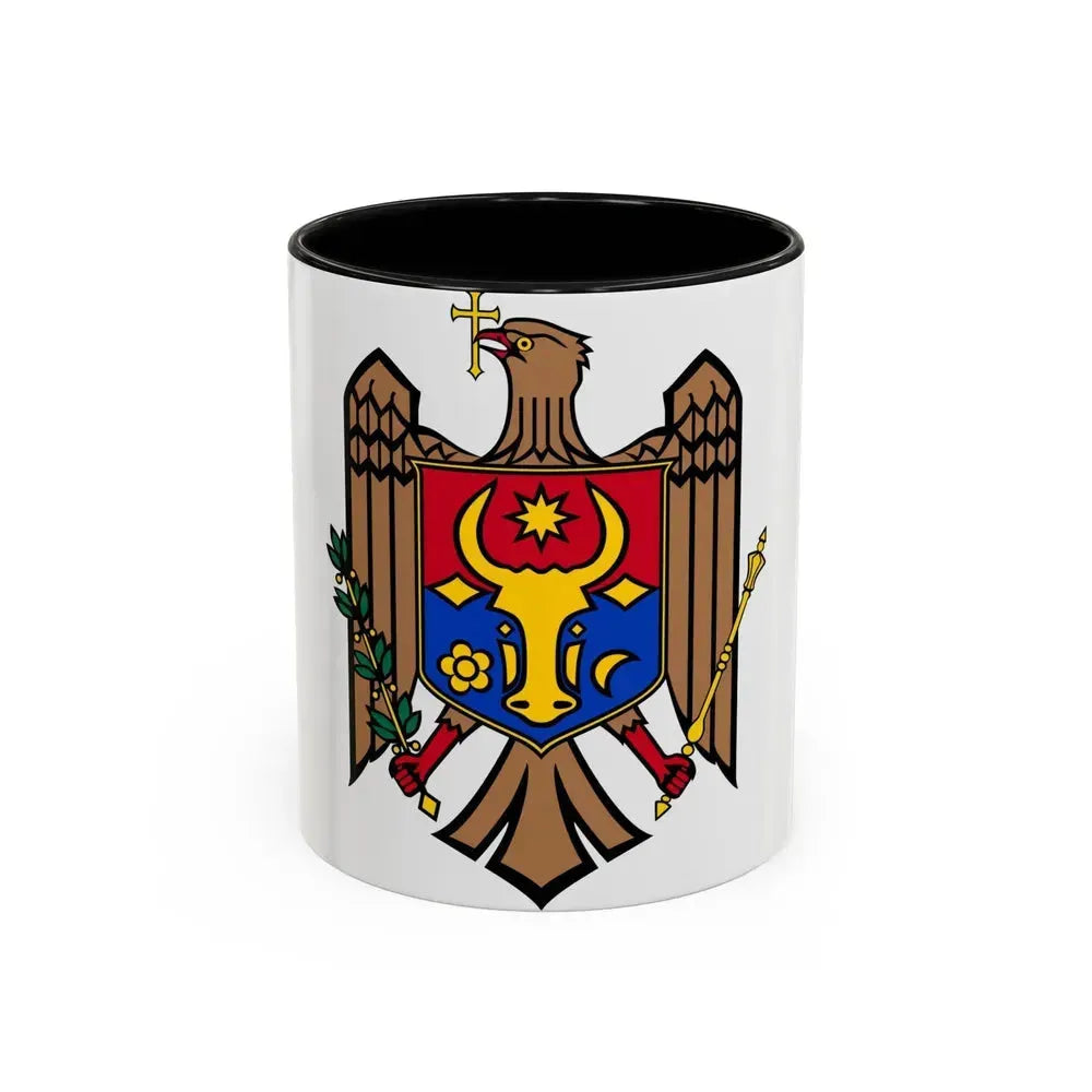 Coat of arms of Moldova - Accent Coffee Mug 11oz Black - Go Mug Yourself