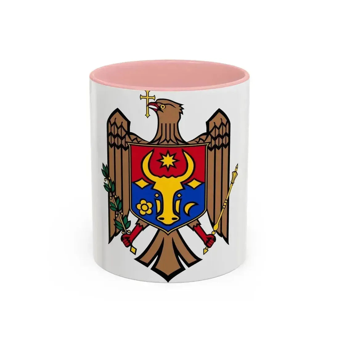 Coat of arms of Moldova - Accent Coffee Mug 11oz Pink - Go Mug Yourself