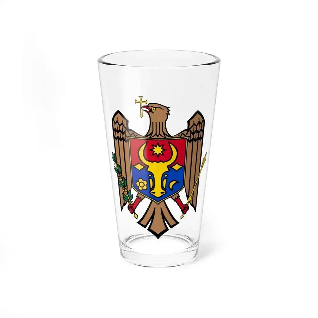 Coat of arms of Moldova - Pint Glass 16oz 16oz - Go Mug Yourself