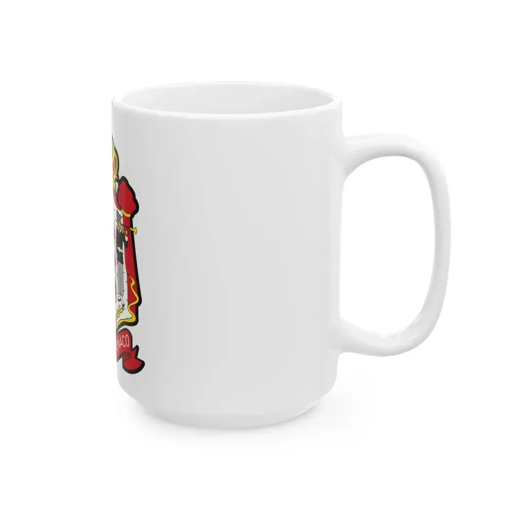 Coat of arms of Monaco - White Coffee Mug - Go Mug Yourself