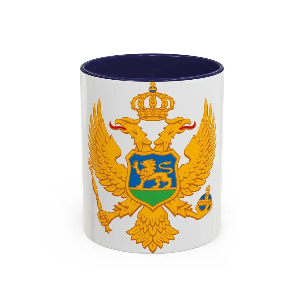 Coat of arms of Montenegro - Accent Coffee Mug 11oz Navy - Go Mug Yourself