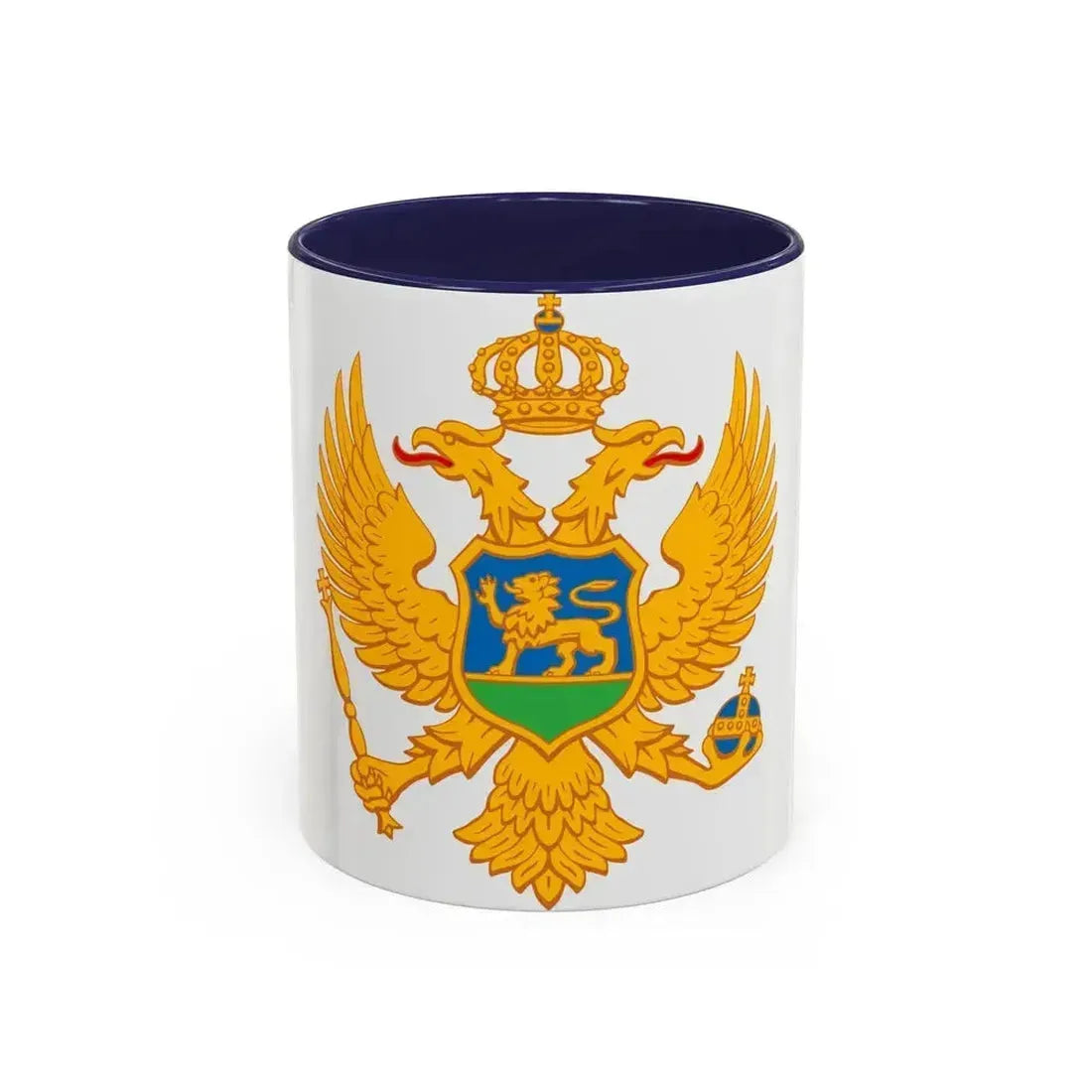 Coat of arms of Montenegro - Accent Coffee Mug 11oz Navy - Go Mug Yourself