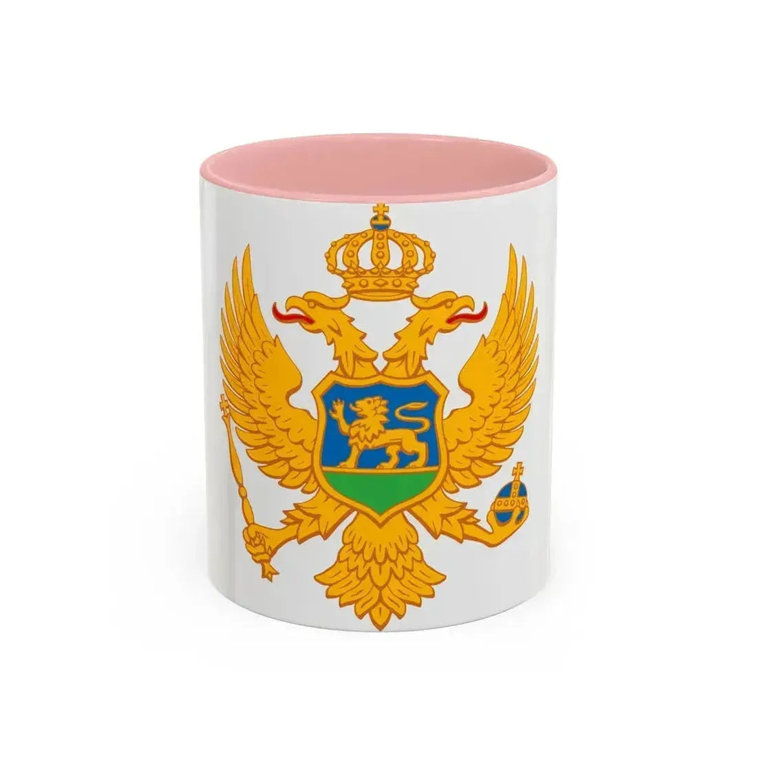 Coat of arms of Montenegro - Accent Coffee Mug 11oz Pink - Go Mug Yourself