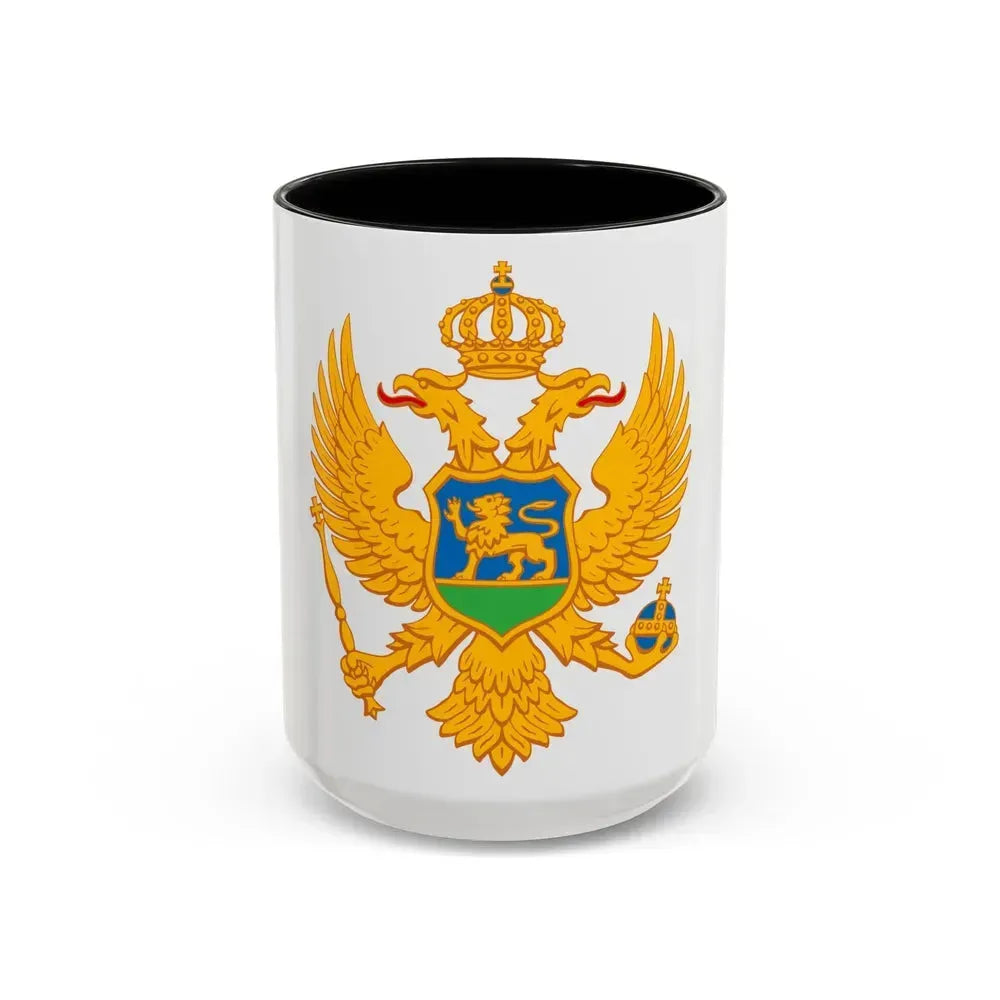 Coat of arms of Montenegro - Accent Coffee Mug 15oz Black - Go Mug Yourself