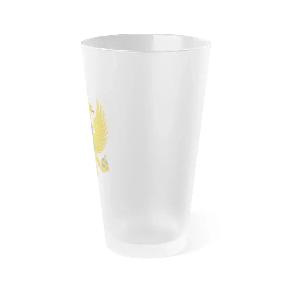 Coat of arms of Montenegro - Frosted Pint Glass 16oz - Go Mug Yourself