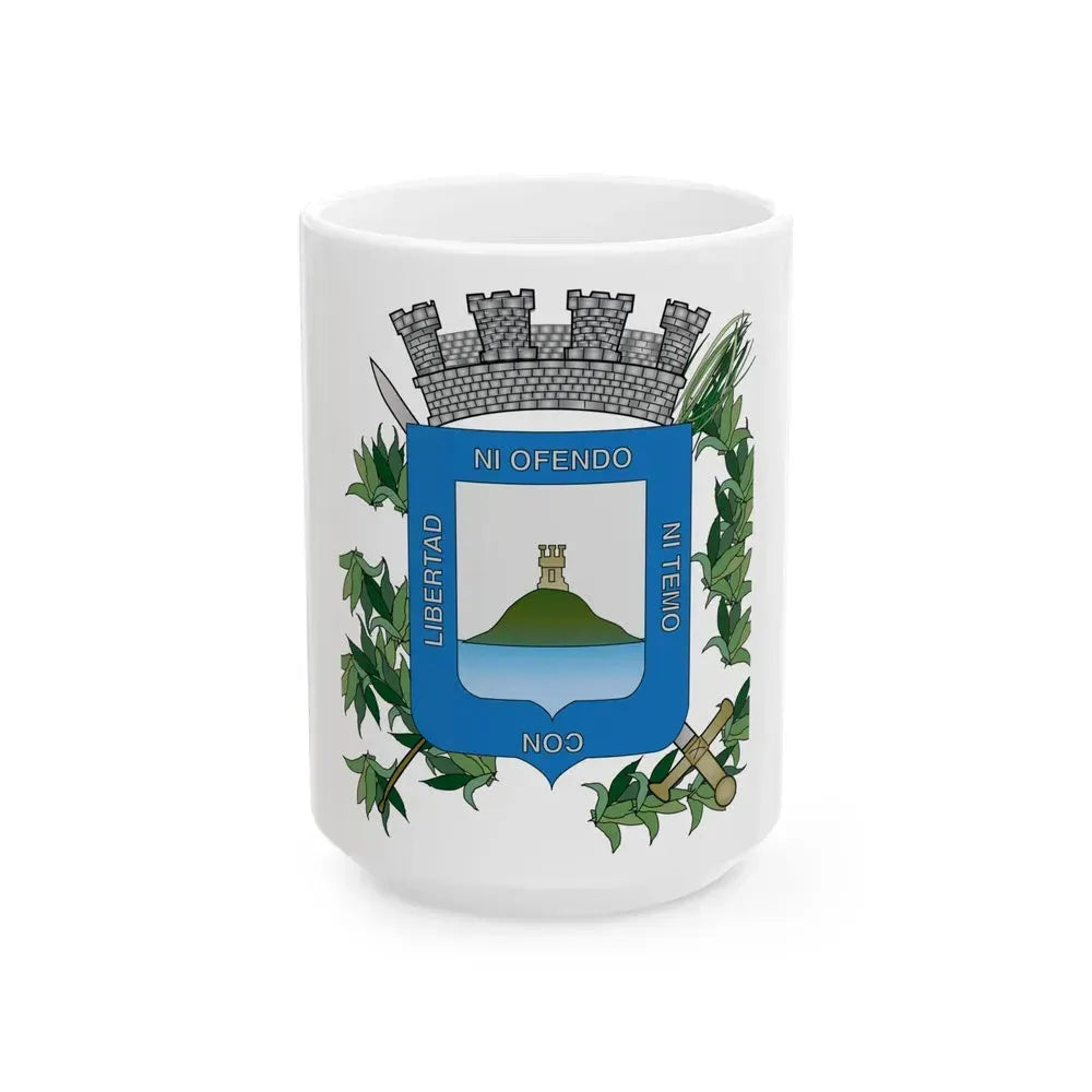 Coat of arms of Montevideo Department - White Coffee Mug 15oz - Go Mug Yourself