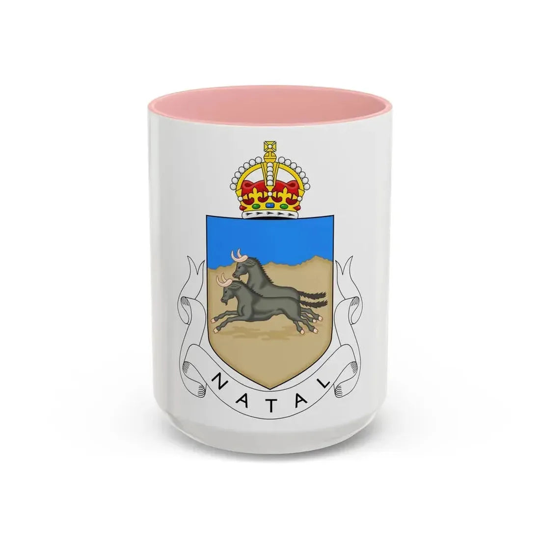 Coat of arms of Natal 1907-1997 - Accent Coffee Mug 15oz Pink - Go Mug Yourself