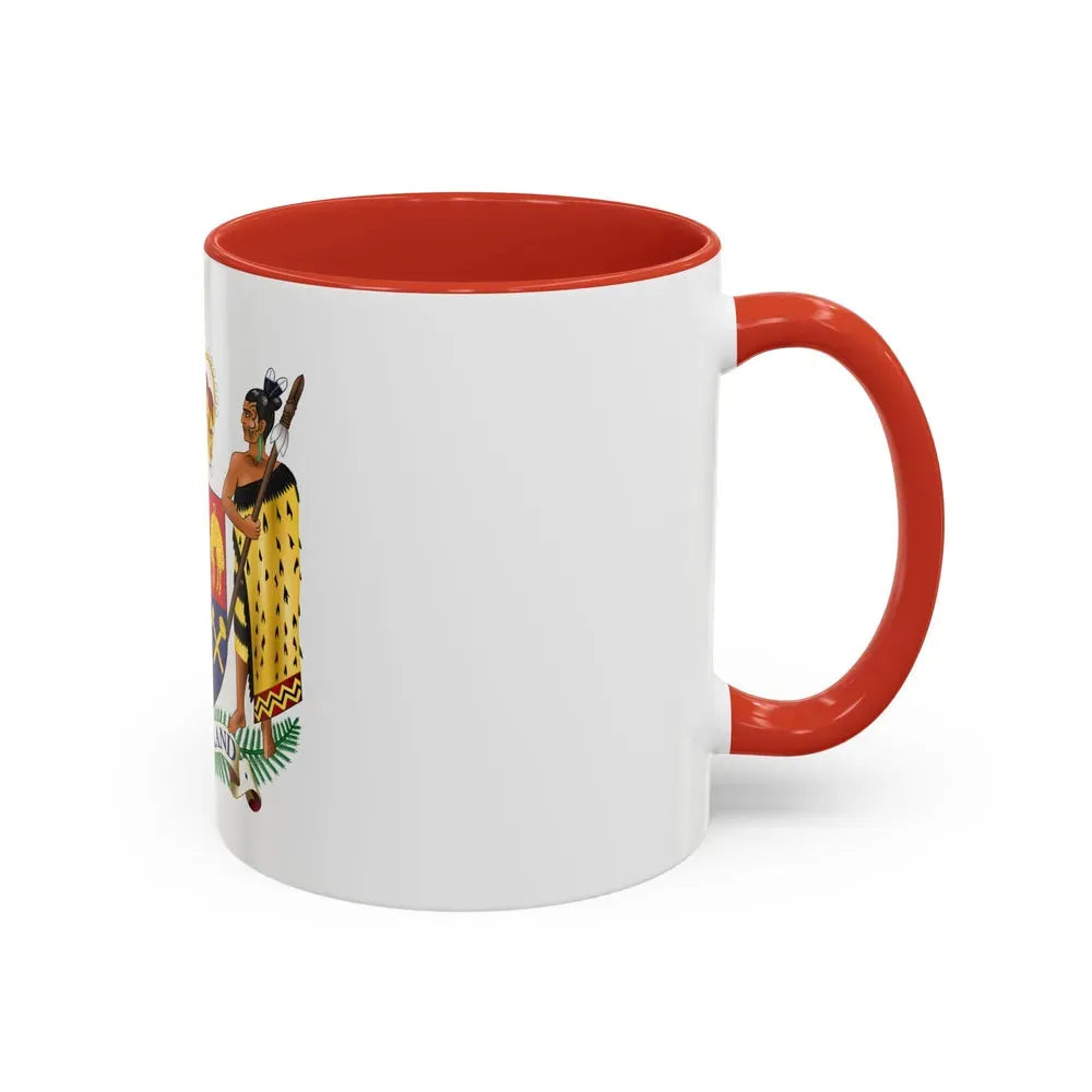 Coat of arms of New Zealand - Accent Coffee Mug - Go Mug Yourself