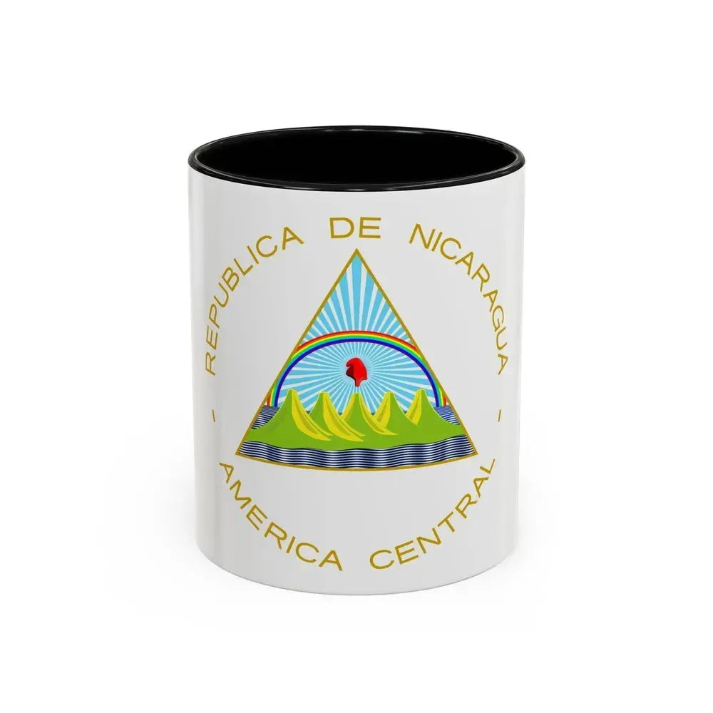 Coat of arms of Nicaragua - Accent Coffee Mug 11oz Black - Go Mug Yourself
