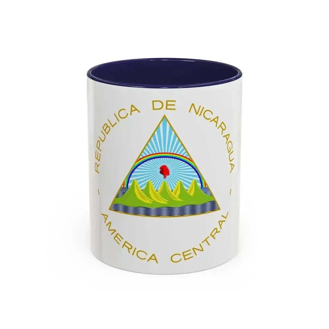 Coat of arms of Nicaragua - Accent Coffee Mug 11oz Navy - Go Mug Yourself