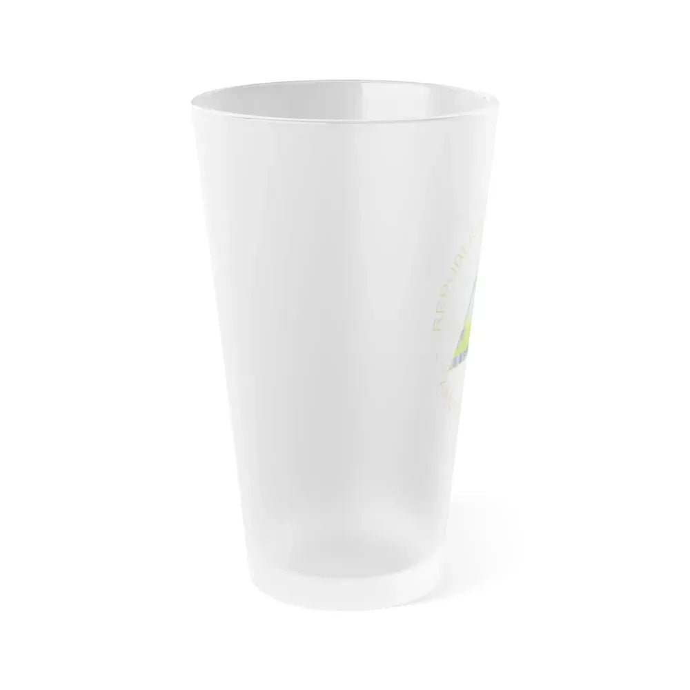 Coat of arms of Nicaragua - Frosted Pint Glass 16oz - Go Mug Yourself