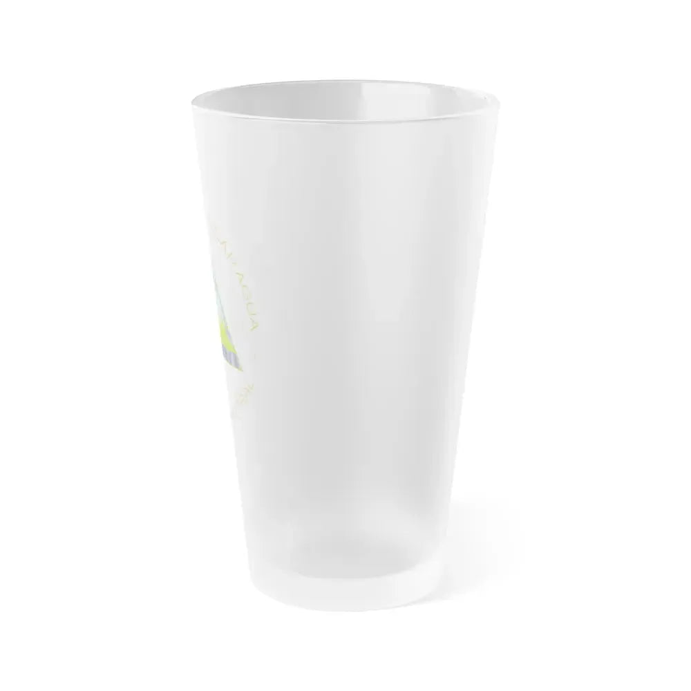 Coat of arms of Nicaragua - Frosted Pint Glass 16oz - Go Mug Yourself