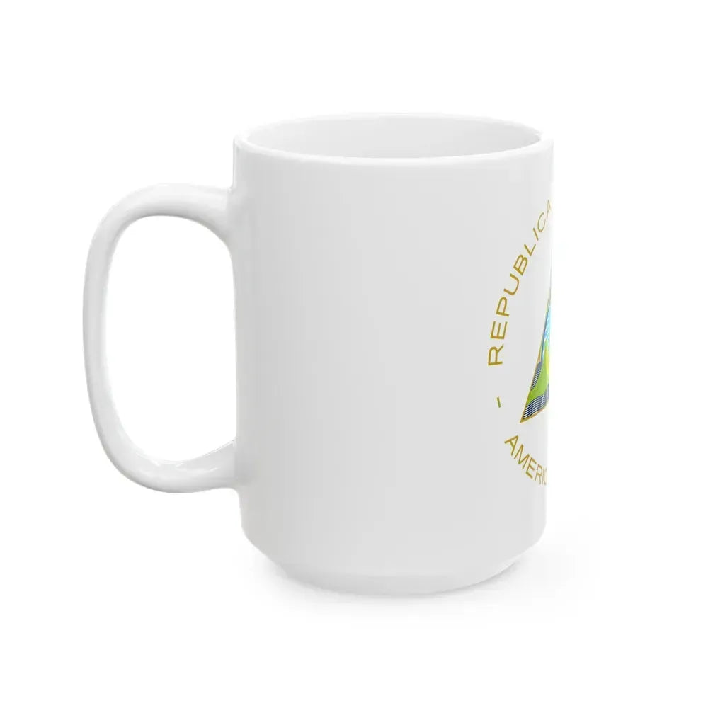 Coat of arms of Nicaragua - White Coffee Mug - Go Mug Yourself