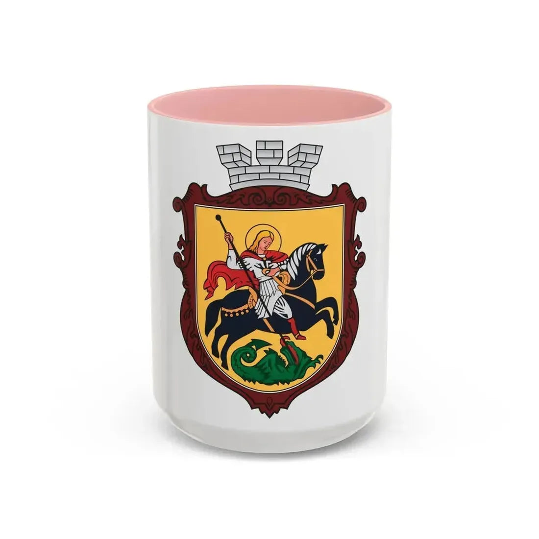 Coat of arms of Nizhyn - Accent Coffee Mug 15oz Pink - Go Mug Yourself