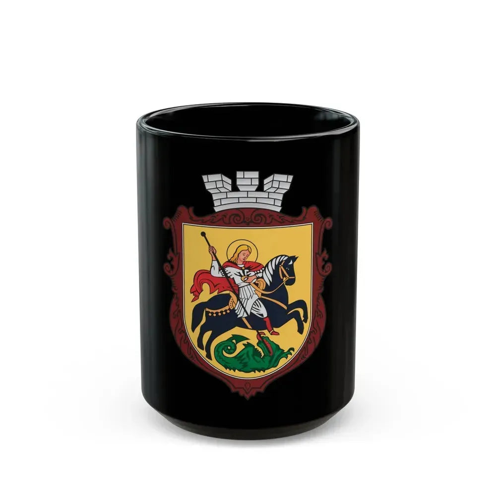Coat of arms of Nizhyn - Black Coffee Mug 15oz - Go Mug Yourself