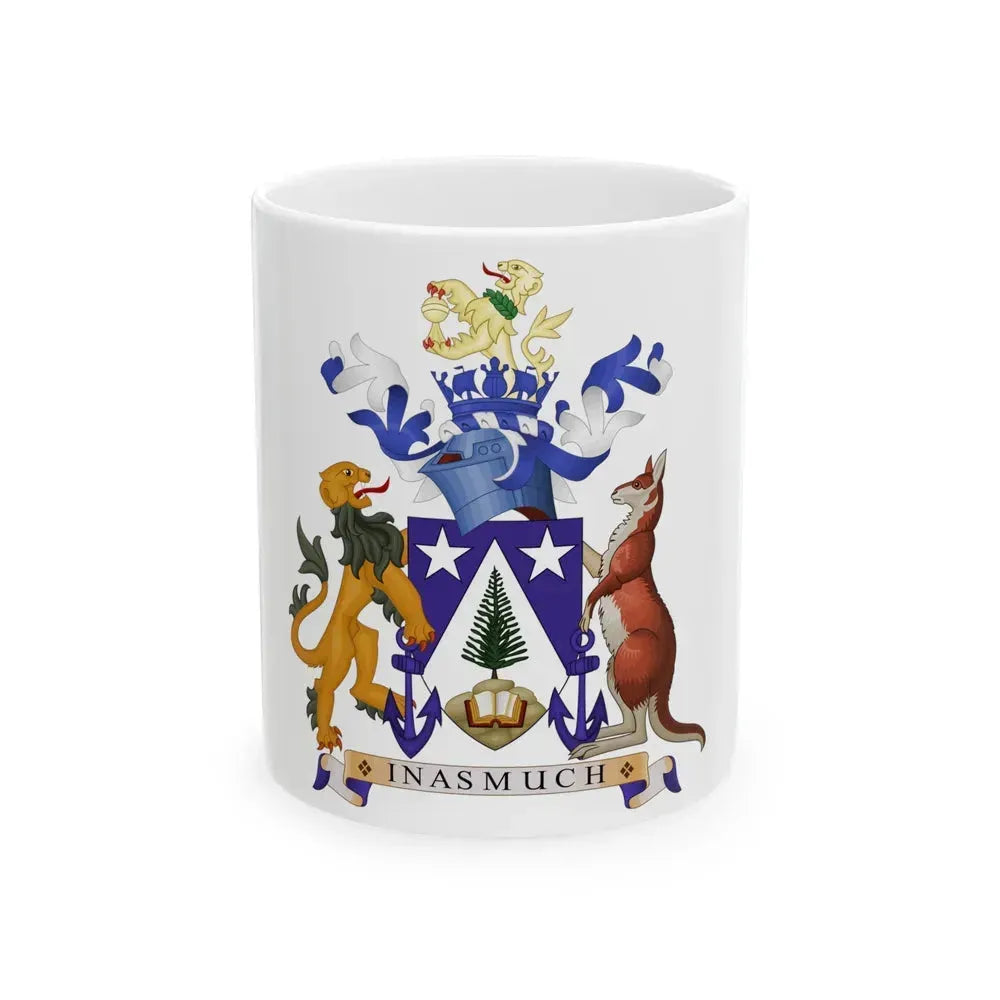 Coat of arms of Norfolk Island - White Coffee Mug 11oz - Go Mug Yourself