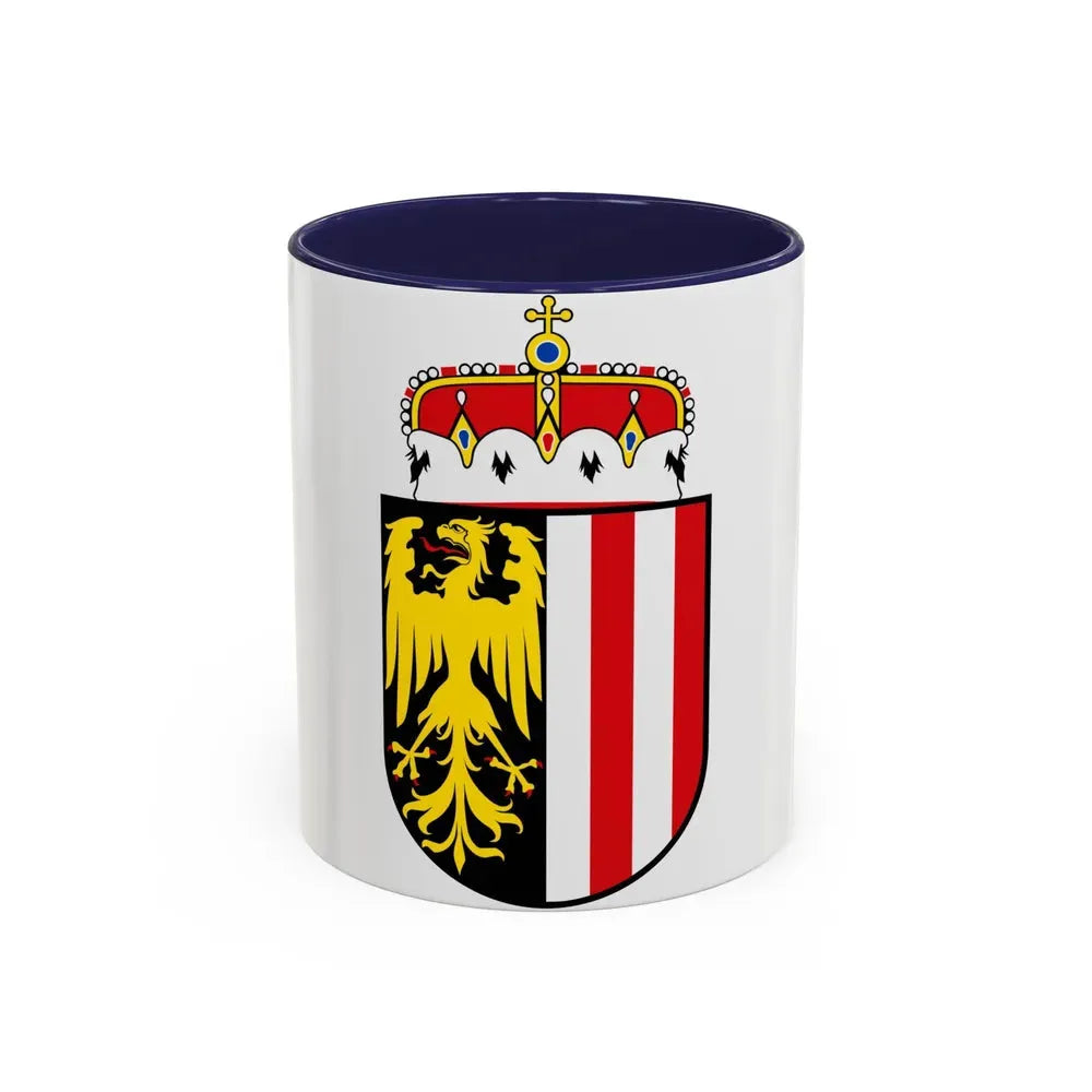 Coat of Arms of Oberoesterreich Austria - Accent Coffee Mug 11oz Navy - Go Mug Yourself