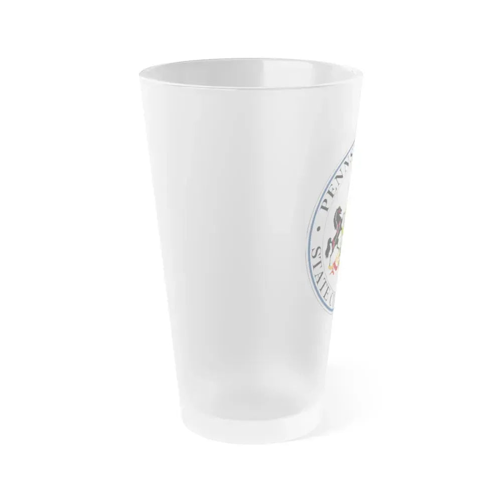 Coat of arms of Pennsylvania - Frosted Pint Glass 16oz - Go Mug Yourself