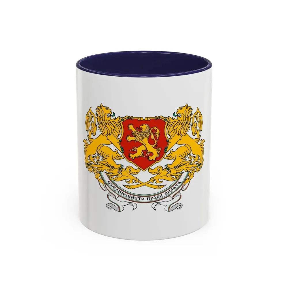 Coat of arms of People's Republic of Bulgaria (1946-1948) - Accent Coffee Mug 11oz Navy - Go Mug Yourself