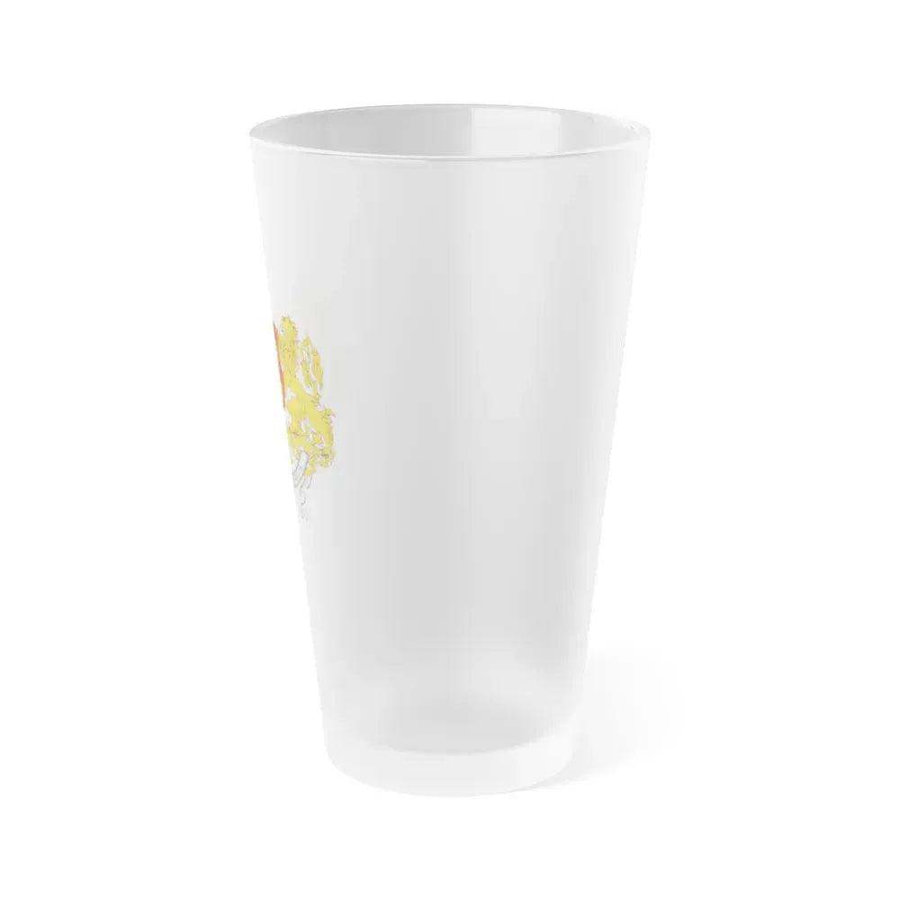 Coat of arms of People's Republic of Bulgaria (1946-1948) - Frosted Pint Glass 16oz - Go Mug Yourself
