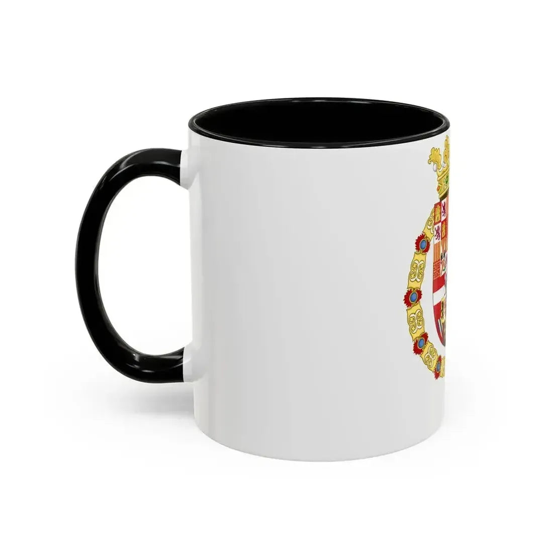 Coat of Arms of Philip II of Spain, English King Consort-Spanish Variant (1556-1558) - Accent Coffee Mug - Go Mug Yourself