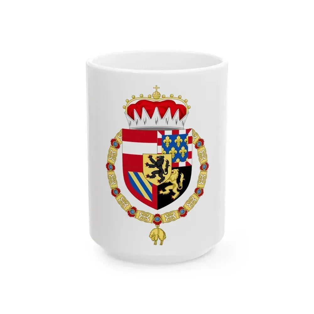 Coat of Arms of Philip IV of Burgundy - White Coffee Mug 15oz - Go Mug Yourself