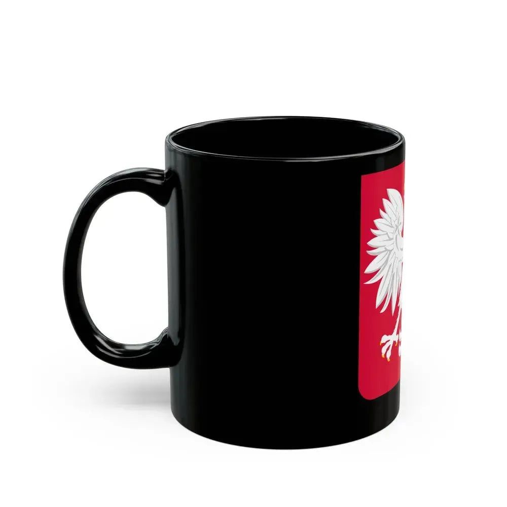 Coat of arms of Poland (1980-1990) - Black Coffee Mug - Go Mug Yourself