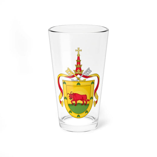 Coat of Arms of Pope Callixtus III (Italy) (Coat of Arms) Pint Glass 16oz 16oz - Go Mug Yourself