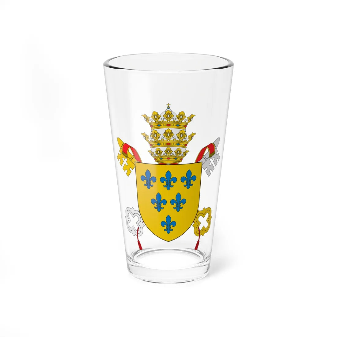 Coat of arms of Pope Paul III (Italy) (Coat of Arms) Pint Glass 16oz 16oz - Go Mug Yourself