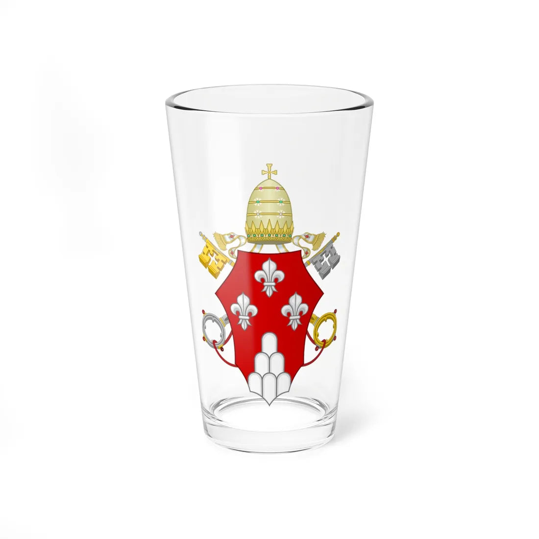 Coat of Arms of Pope Paul VI G. Montini (Italy) (Coat of Arms) Pint Glass 16oz 16oz - Go Mug Yourself