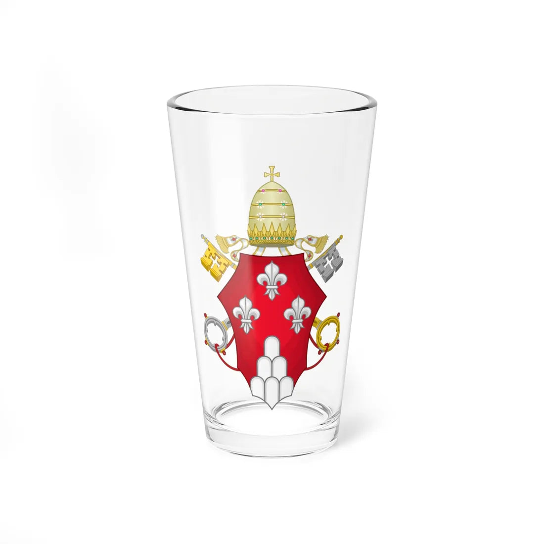Coat of Arms of Pope Paul VI (Italy) (Coat of Arms) Pint Glass 16oz 16oz - Go Mug Yourself
