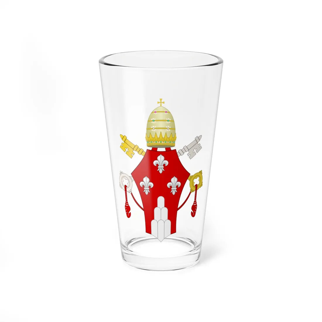 Coat of Arms of Pope Paul VI Montini (Italy) (Coat of Arms) Pint Glass 16oz 16oz - Go Mug Yourself
