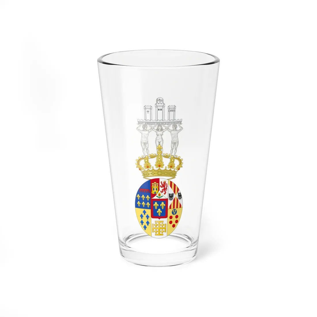 Coat of Arms of Prince Gaetan Count of Girgenti 1846-1871 (Italy) (Coat of Arms) Pint Glass 16oz 16oz - Go Mug Yourself