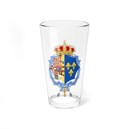 Coat of arms of Princess Anne Dowager Duchess of Calabria (Italy) (Coat of Arms) Pint Glass 16oz 16oz - Go Mug Yourself