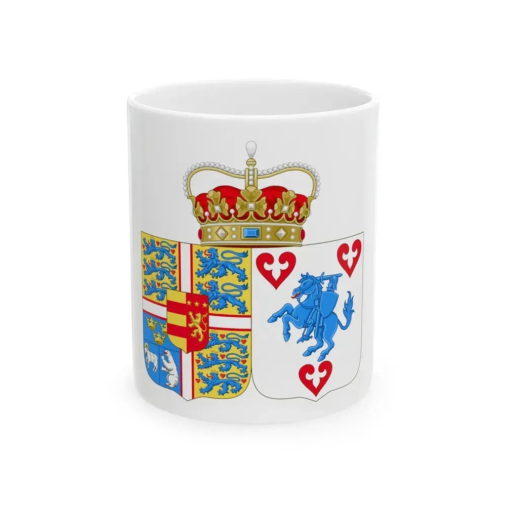 Coat of arms of Princess Marie of Denmark - White Coffee Mug 11oz - Go Mug Yourself