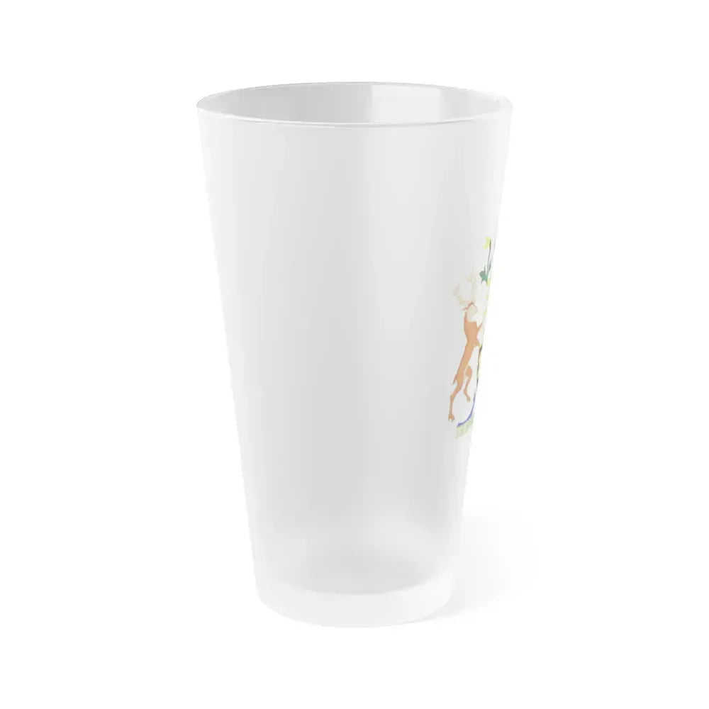 Coat of Arms of Queensland - Frosted Pint Glass 16oz - Go Mug Yourself