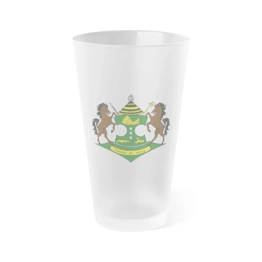 Coat of arms of QwaQwa - Frosted Pint Glass 16oz Default Title - Go Mug Yourself