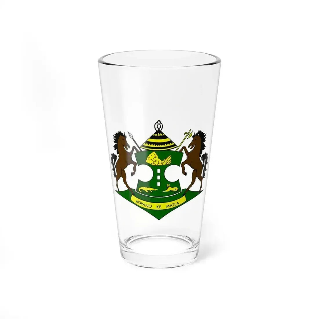 Coat of arms of QwaQwa - Pint Glass 16oz 16oz - Go Mug Yourself