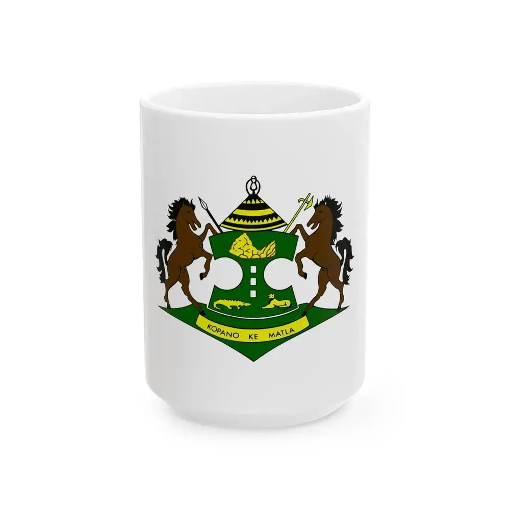 Coat of arms of QwaQwa - White Coffee Mug 15oz - Go Mug Yourself