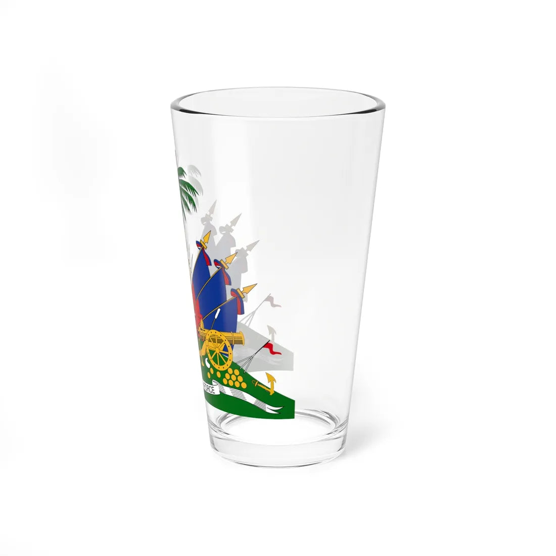 Coat of arms of Republic of Haiti 1859-1964 (Haiti) (Coat of Arms) Pint Glass 16oz - Go Mug Yourself