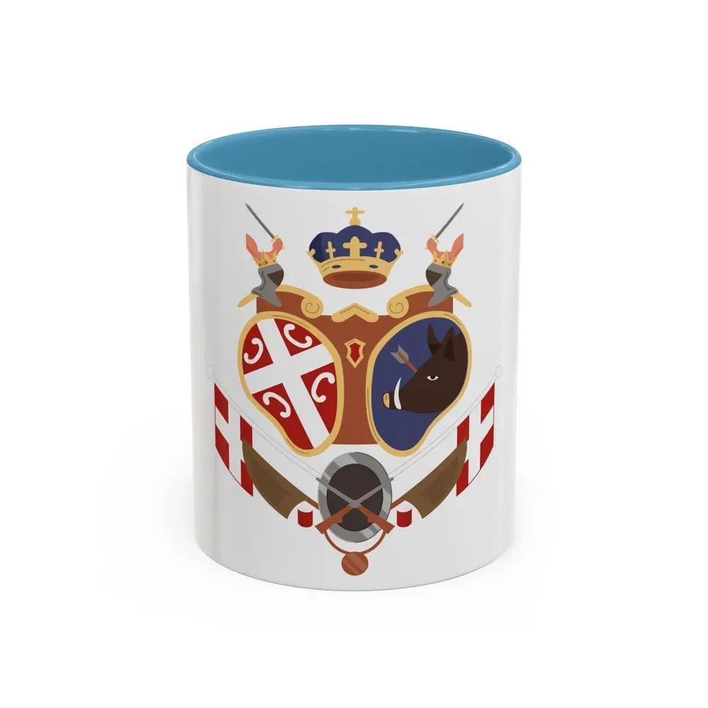 Coat of arms of Revolutionary Serbia - Accent Coffee Mug 11oz Light Blue - Go Mug Yourself