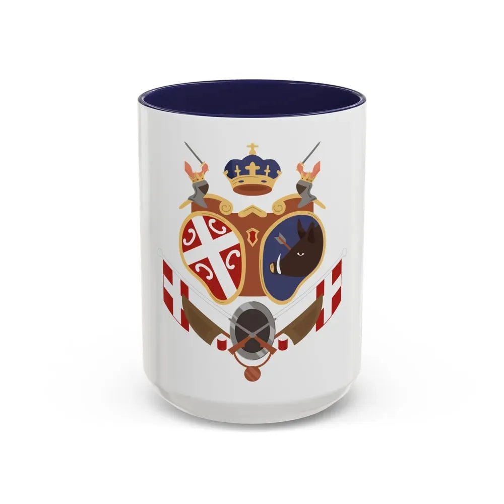 Coat of arms of Revolutionary Serbia - Accent Coffee Mug 15oz Navy - Go Mug Yourself