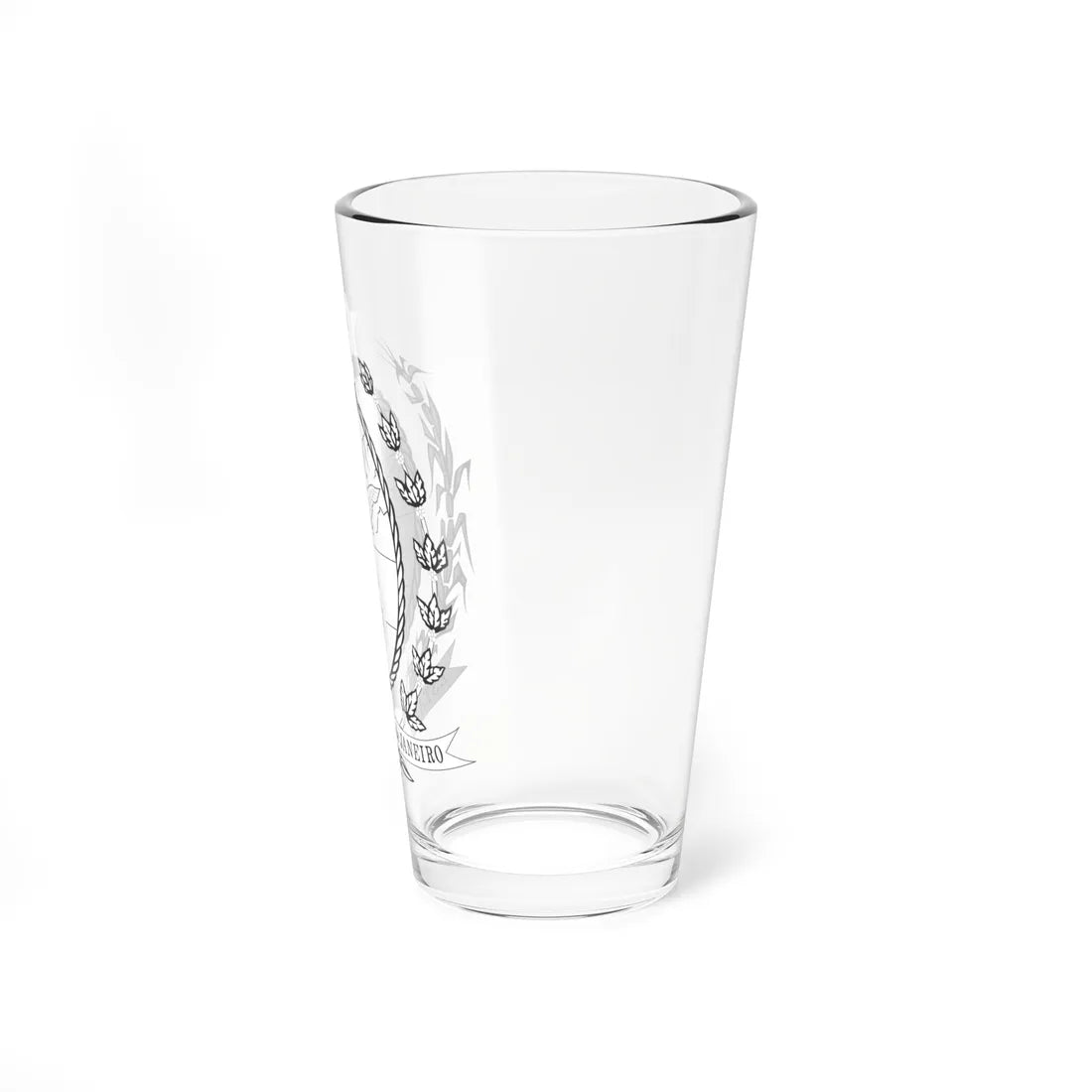 Coat of arms of Rio de Janeiro state - black (Brazil) (Coat of Arms) Pint Glass 16oz - Go Mug Yourself