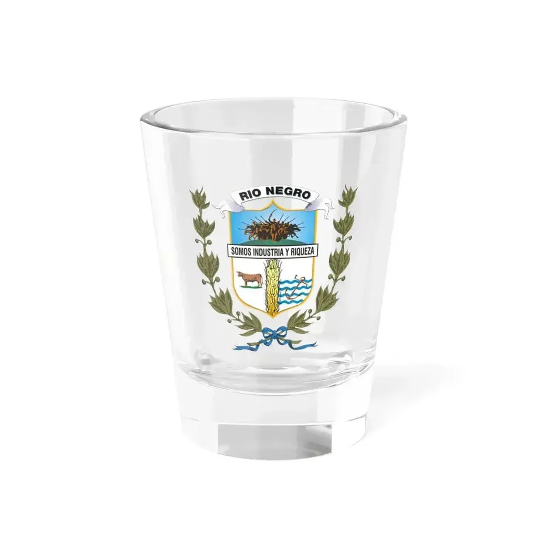 Coat of arms of Rio Negro Department - Shot Glass 1.5oz 1.5oz - Go Mug Yourself