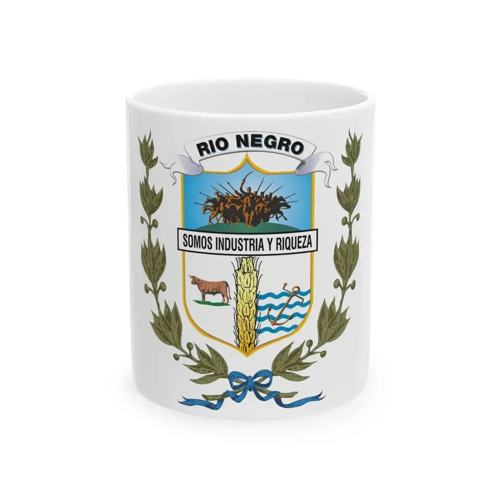 Coat of arms of Rio Negro Department - White Coffee Mug 11oz - Go Mug Yourself