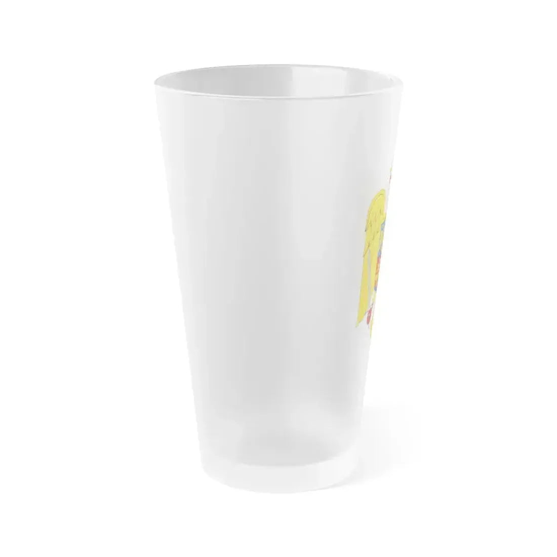 Coat of arms of Romania Eagle - Frosted Pint Glass 16oz - Go Mug Yourself