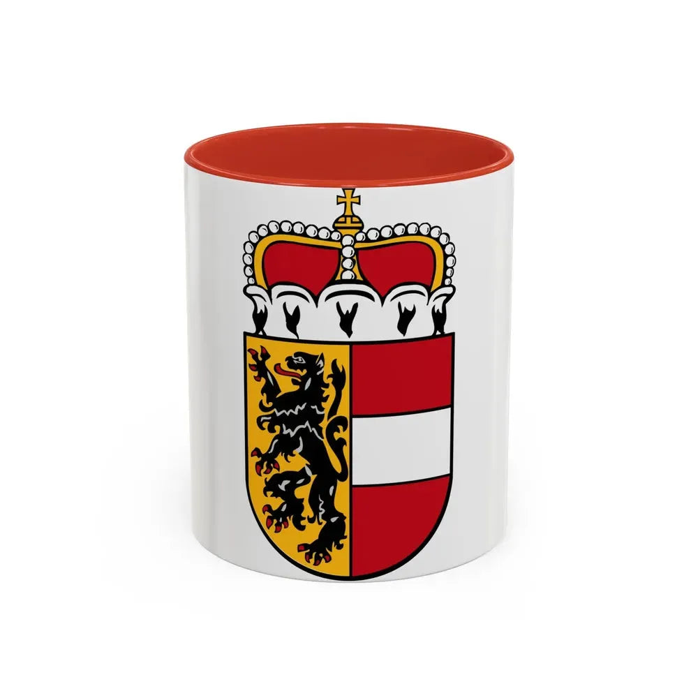 Coat of Arms of Salzburg Austria - Accent Coffee Mug 11oz Red - Go Mug Yourself
